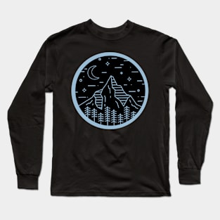 Mountain Scene Dual Tone Long Sleeve T-Shirt